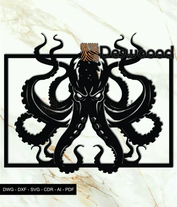 Pulpo corte láser - SVG, DXF, DWG, ...